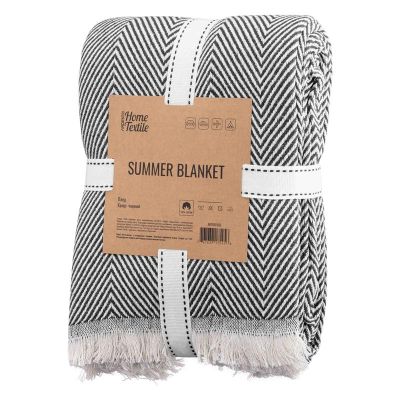 Плед Ardesto Summer 190x220см, 100% бавовна, чорний