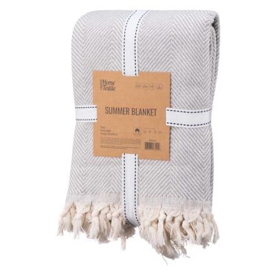 Плед Ardesto Summer 210х230см, 100% бавовна, сірий