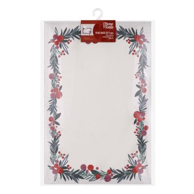 Набір серветок сервірувальних Ardesto Christmas Happy Holidays 30х45см, 2шт, 90% поліестер, 10% бавовна, білий віночок