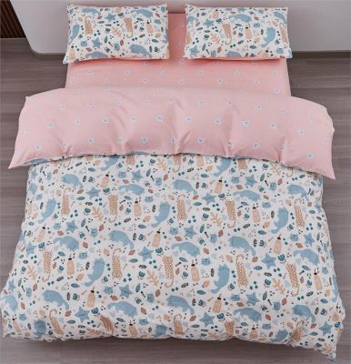 КПБ 1.5сп Ardesto Gloria, підковдра 160х220см, простирадло 160х220см, наволочки (2) 50х70см, 100% бавовна, сатин, коти рожевий світлий