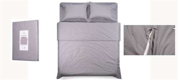 Підковдра Ardesto Mix&amp;Match, 160х220см, 100% бавовна, сатин, сірий