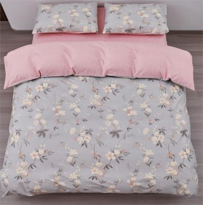 КПБ 1.5сп Ardesto Gloria, підковдра 160х220см, простирадло 160х220см, наволочки (2) 50х70см, 100% бавовна, сатин, квіти рожевий