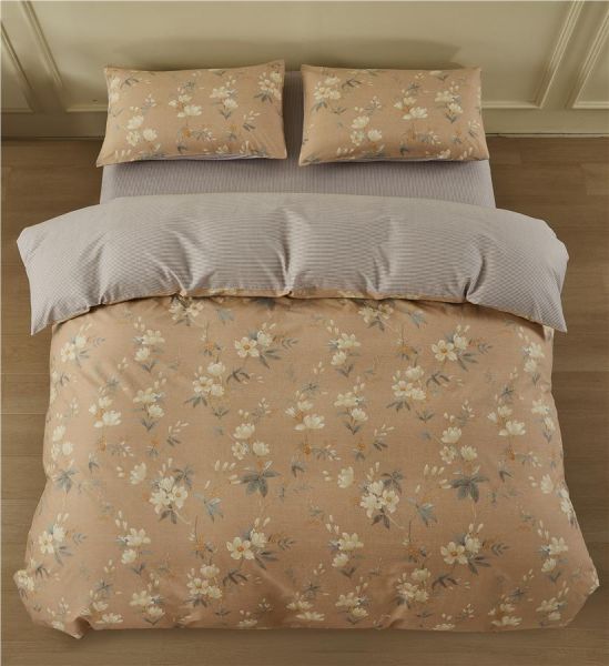 КПБ 1.5сп Ardesto Gloria, підковдра 160х220см, простирадло 160х220см, наволочки (2) 50х70см, 100% бавовна, сатин, магнолія, смужка