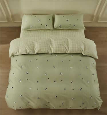 КПБ 1.5сп Ardesto Gloria, підковдра 160х220см, простирадло 160х220см, наволочки (2) 50х70см, 100% бавовна, сатин, панди, зелений