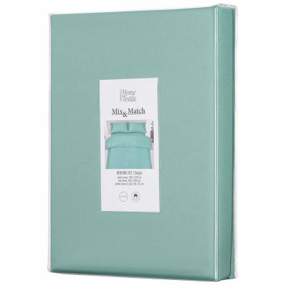 КПБ 1.5сп Ardesto Mix&amp;Match, підковдра 160х220см, простирадло 180x240см, наволочки (2) 50х70см, 100% бавовна, сатин, зелений