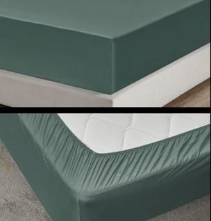 Простирадло на резинці Ardesto Mix&amp;Match Premium, 180x200+30см, 100% бавовна, сатин, зелений