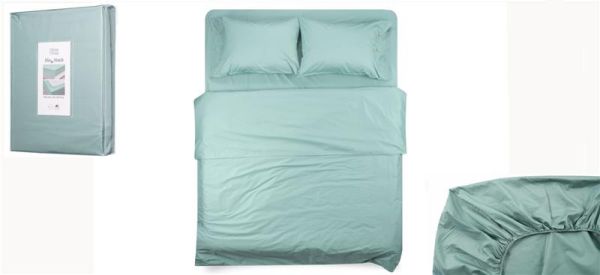 Простирадло на резинці Ardesto Mix&amp;Match, 180х200+30см, 100% бавовна, сатин, зелений