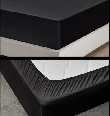 Простирадло на резинці Ardesto Mix&amp;Match Premium, 180x200+30см, 100% бавовна, сатин, чорний