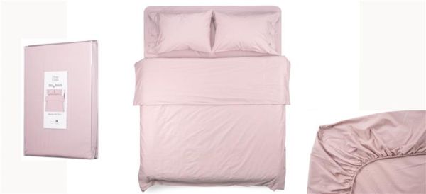 Простирадло на резинці Ardesto Mix&amp;Match, 180х200+30см, 100% бавовна, сатин, рожевий світлий