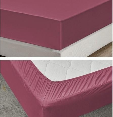 Простирадло на резинці Ardesto Mix&amp;Match, 180x200+30см, 100% бавовна, сатин, бордовий