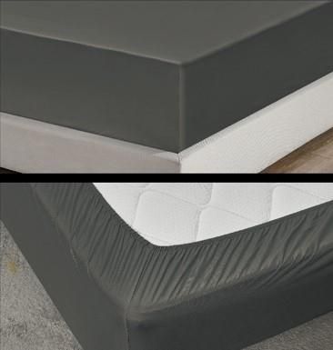 Простирадло на резинці Ardesto Mix&amp;Match Premium, 180x200+30см, 100% бавовна, сатин, сірий