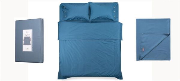 Простирадло Ardesto Mix&amp;Match, 180х240см, 100% бавовна, сатин, синій