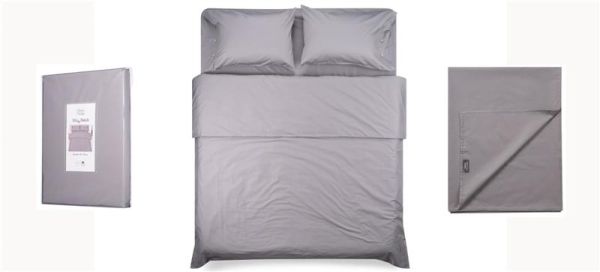 Простирадло Ardesto Mix&amp;Match, 180х240см, 100% бавовна, сатин, сірий