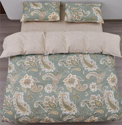 КПБ 2.0сп Ardesto Gloria, підковдра 200х220см, простирадло 230х240см, наволочки (2) 50х70см, 100% бавовна, сатин, бута бежевий