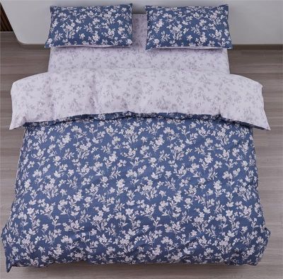 КПБ 2.0сп Ardesto Gloria, підковдра 200х220см, простирадло 230х240см, наволочки (2) 50х70см, 100% бавовна, сатин, квіти синій