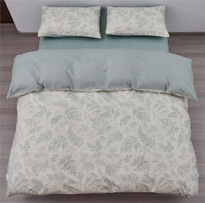 КПБ 2.0сп Ardesto Gloria, підковдра 200х220см, простирадло 230х240см, наволочки (2) 50х70см, 100% бавовна, сатин, папороть зелений