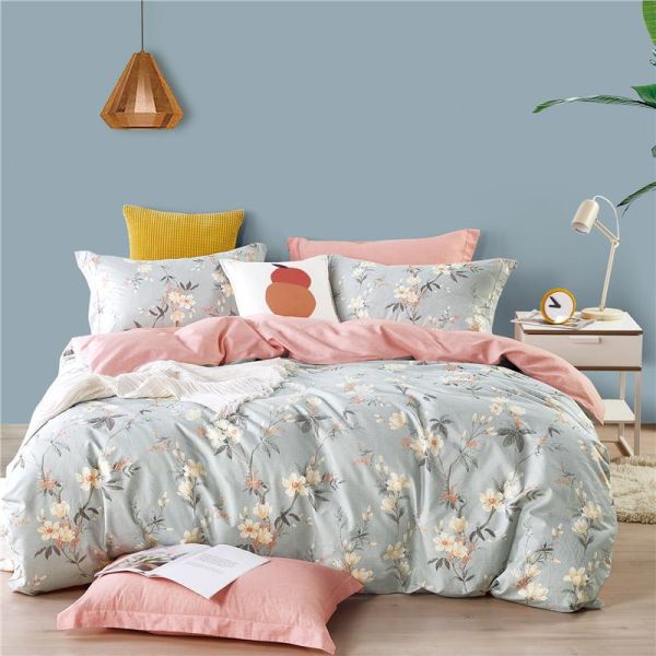 КПБ 2.0сп Ardesto Gloria, підковдра 200х220см, простирадло 230х240см, наволочки (2) 50х70см, 100% бавовна, сатин, квіти рожевий