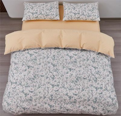 КПБ 2.0сп Ardesto Gloria, підковдра 200х220см, простирадло 230х240см, наволочки (2) 50х70см, 100% бавовна, сатин, квіти рожевий світлий