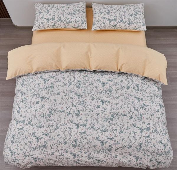 КПБ 2.0сп Ardesto Gloria, підковдра 200х220см, простирадло 230х240см, наволочки (2) 50х70см, 100% бавовна, сатин, квіти рожевий світлий