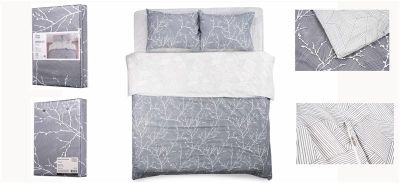 КПБ 2.0сп Ardesto Gloria, підковдра 200х220см, простирадло 230х240см, наволочки (2) 50х70см, 100% бавовна, сатин, гілочки сірі