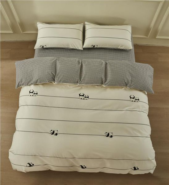КПБ 2.0сп Ardesto Gloria, підковдра 200х220см, простирадло 230х240см, наволочки (2) 50х70см, 100% бавовна, сатин, панди, клітинка