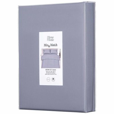 КПБ 2.0сп Ardesto Mix&amp;Match, підковдра 200х220см, простирадло 240х260см, наволочки (2) 50х70см, 100% бавовна, сатин, сірий світлий