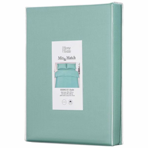 КПБ 2.0сп Ardesto Mix&amp;Match, підковдра 200х220см, простирадло 240x260см, наволочки (2) 50х70см, 100% бавовна, сатин, зелений