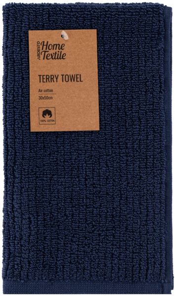 Полотенце махровое Ardesto Air, 30х50см, 100% хлопок, синий