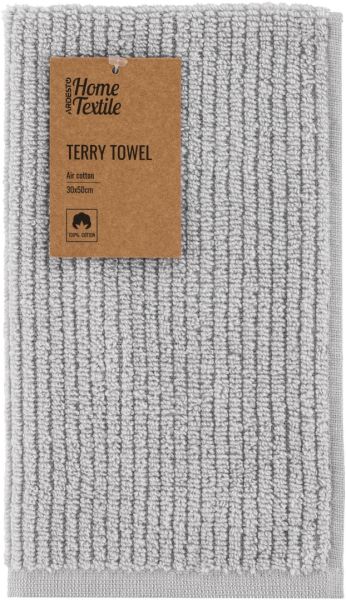 Полотенце махровое Ardesto Air, 30х50см, 100% хлопок, серый