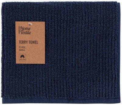 Рушник махровий Ardesto Air, 50х90см, 100% бавовна, синій