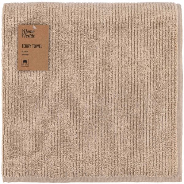 Рушник махровий Ardesto Air, 70х140см, 100% бавовна, бежевий