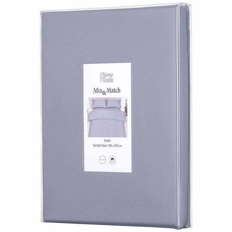 Простирадло Ardesto Mix&amp;Match, 240x260см, 100% бавовна, сатин, сірий
