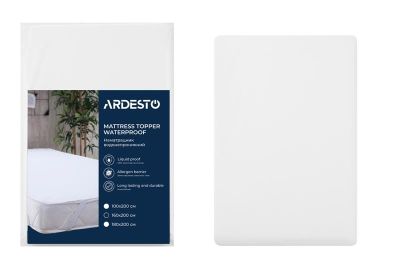 Наматрацник водонепроникний Ardesto Sleepwell 160х200см, 80% бавовна, 20% поліуретан, білий