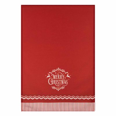 Рушничок для кухні Ardesto Christmas Happy Holidays 45х65см, 90% поліестер, 10% бавовна, червоний