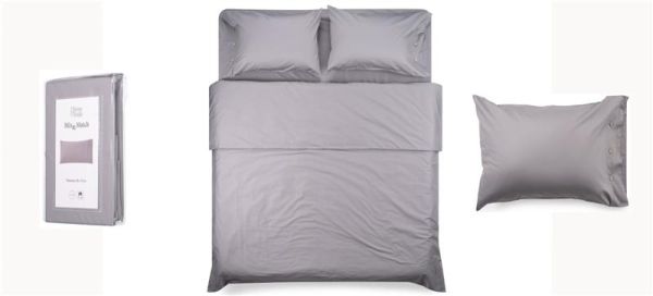 Наволочка Ardesto Mix&amp;Match, 50х70см, 100% бавовна, сатин, сірий