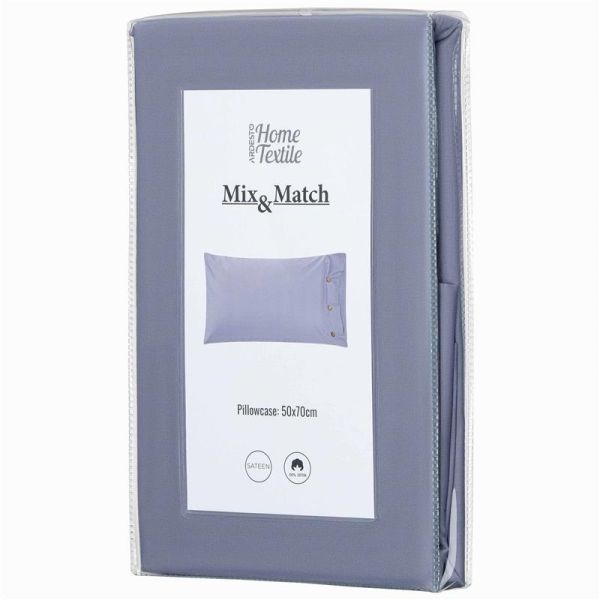 Наволочка Ardesto Mix&amp;Match, 50х70см, 100% бавовна, сатин, сірий