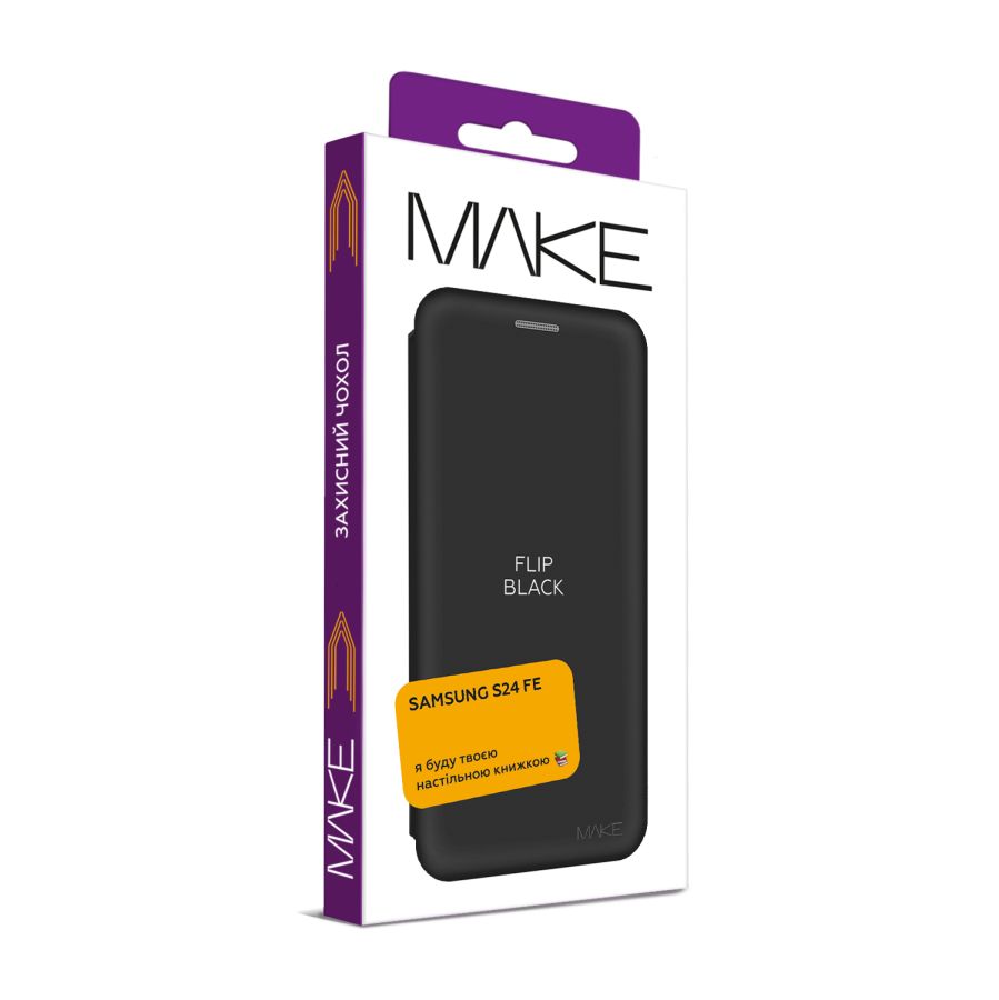 Чохол-книжка MAKE Samsung S24 FE Flip Black