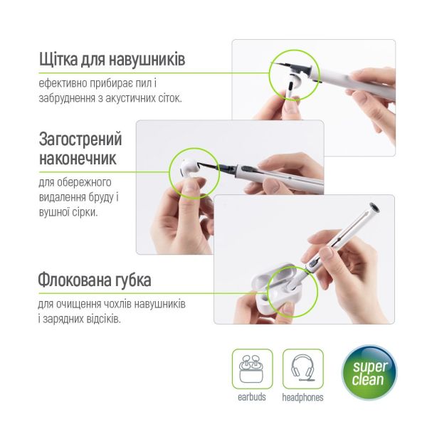 Набор ColorWay Earphone Cleaning Kit 3in1 для чистки наушников