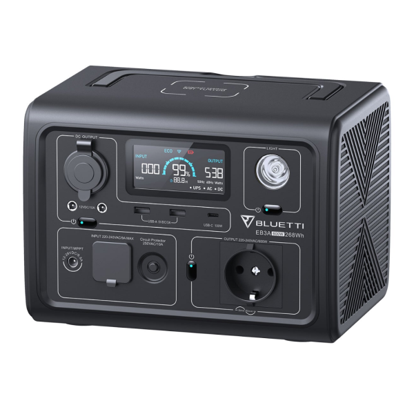 Портативная зарядная станция Bluetti PowerOak EB3A 268Wh (600W)