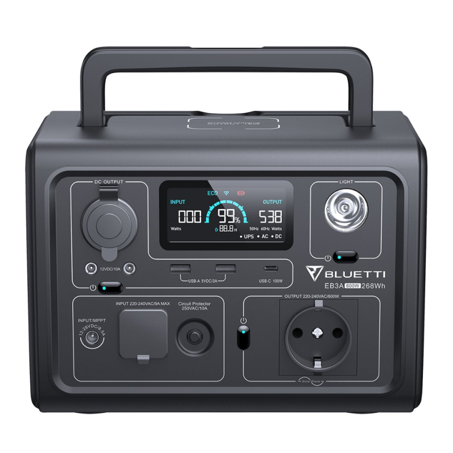 Портативная зарядная станция Bluetti PowerOak EB3A 268Wh (600W)