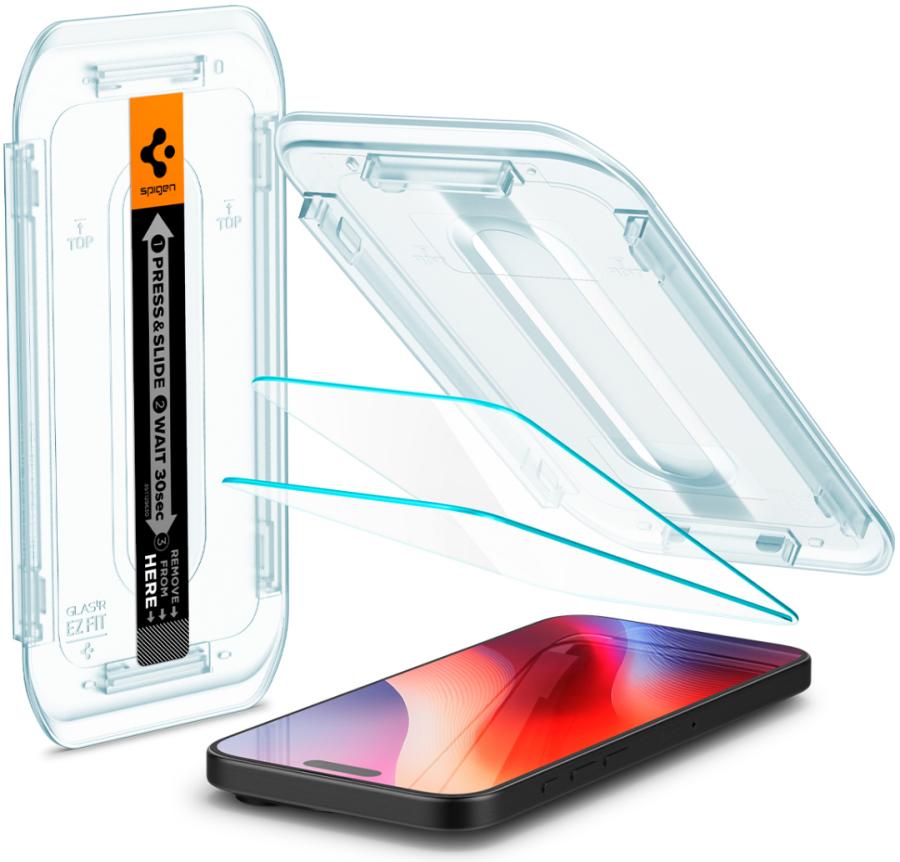 Захисне скло Spigen Glass tR EZ Fit для Apple iPhone 16 Pro Max/17 Pro Max (Clear) 2 шт.