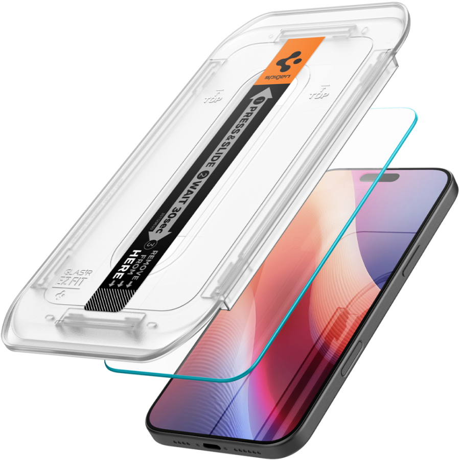 Захисне скло Spigen Glass tR EZ Fit для Apple iPhone 16 Pro Max/17 Pro Max (Clear) 2 шт.