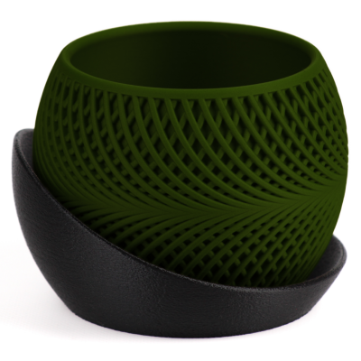 Кашпо h3li0 Drift Planter (Black/Olive)