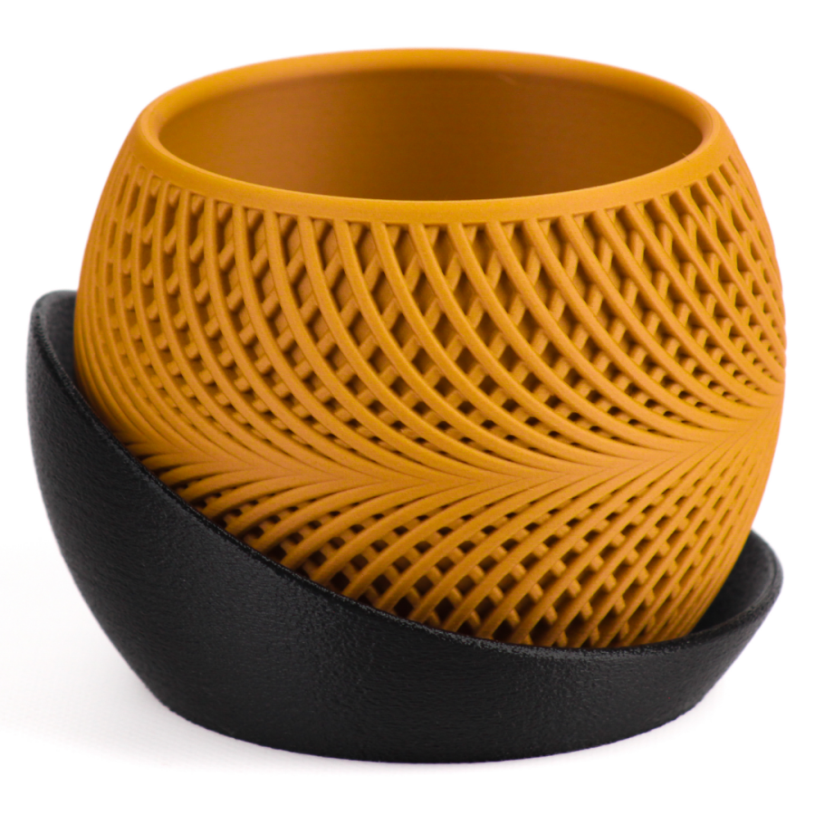 Кашпо Drift Planter (Black/Orange)