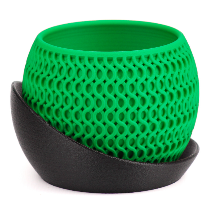 Кашпо Echo Planter (Black/Green)