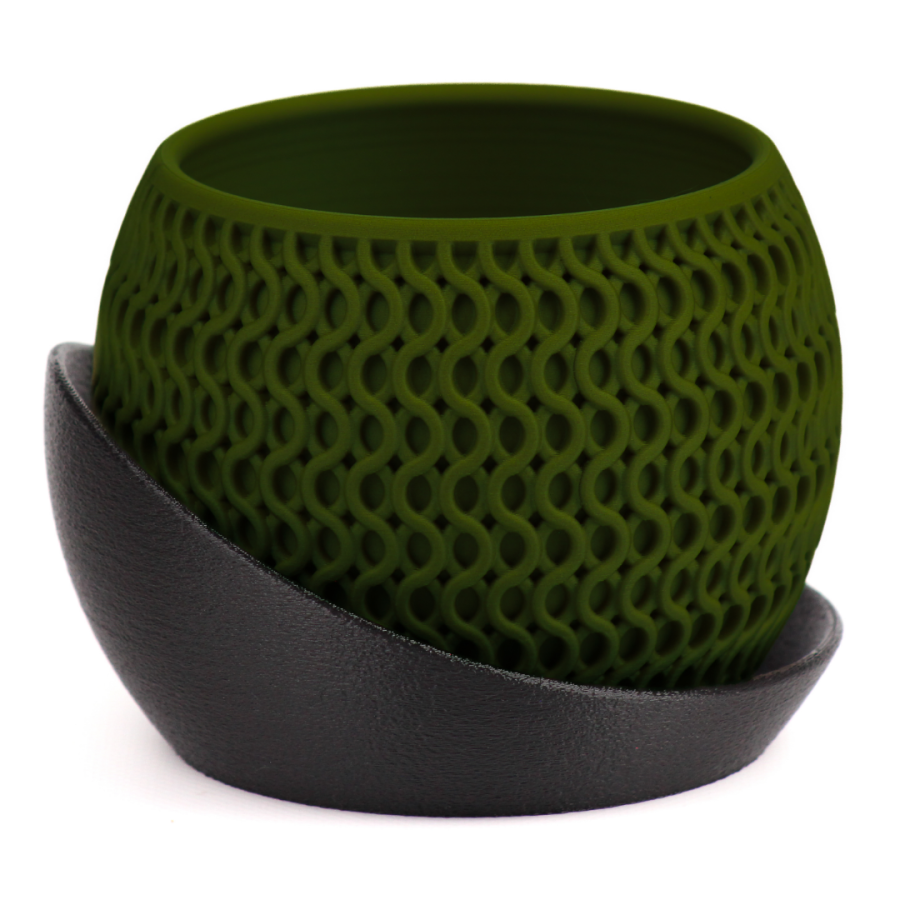 Кашпо Echo Planter (Black/Olive)