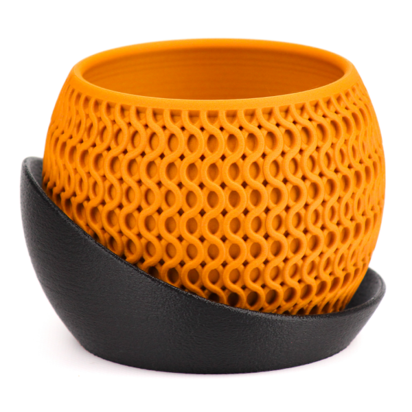 Кашпо h3li0 Echo Planter (Black/Orange)