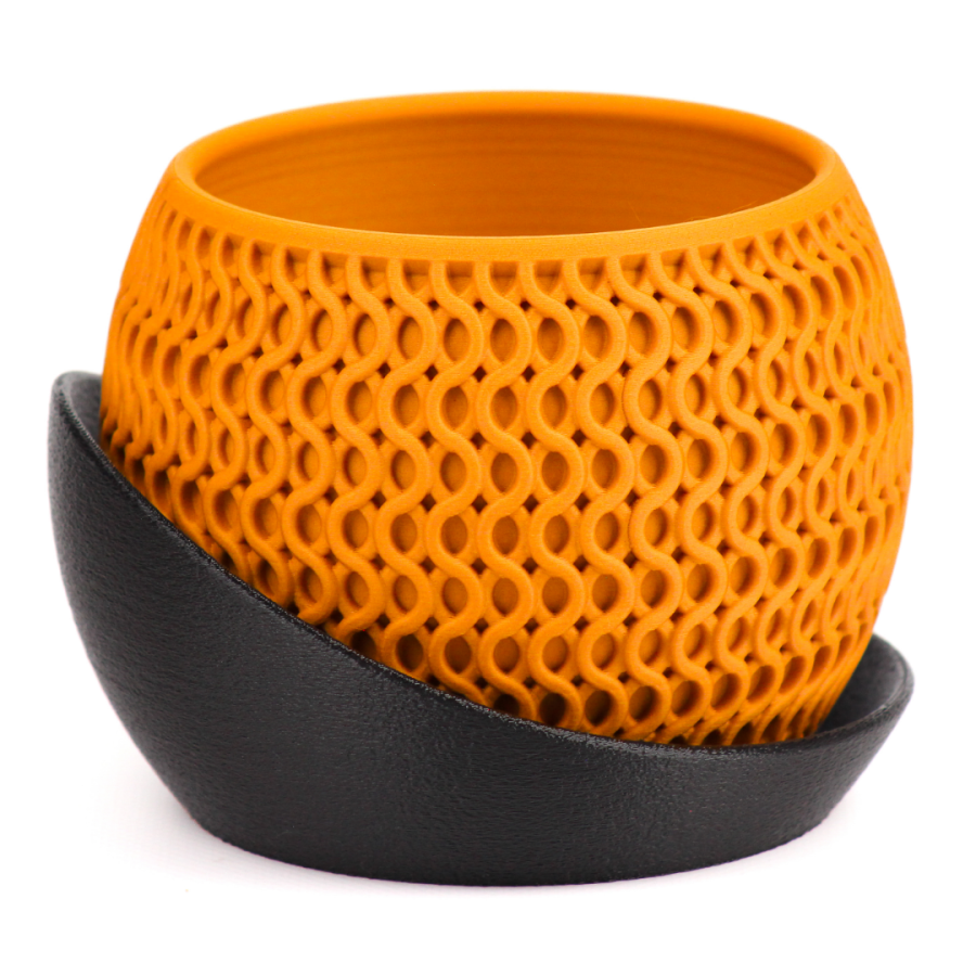 Кашпо Echo Planter (Black/Orange)