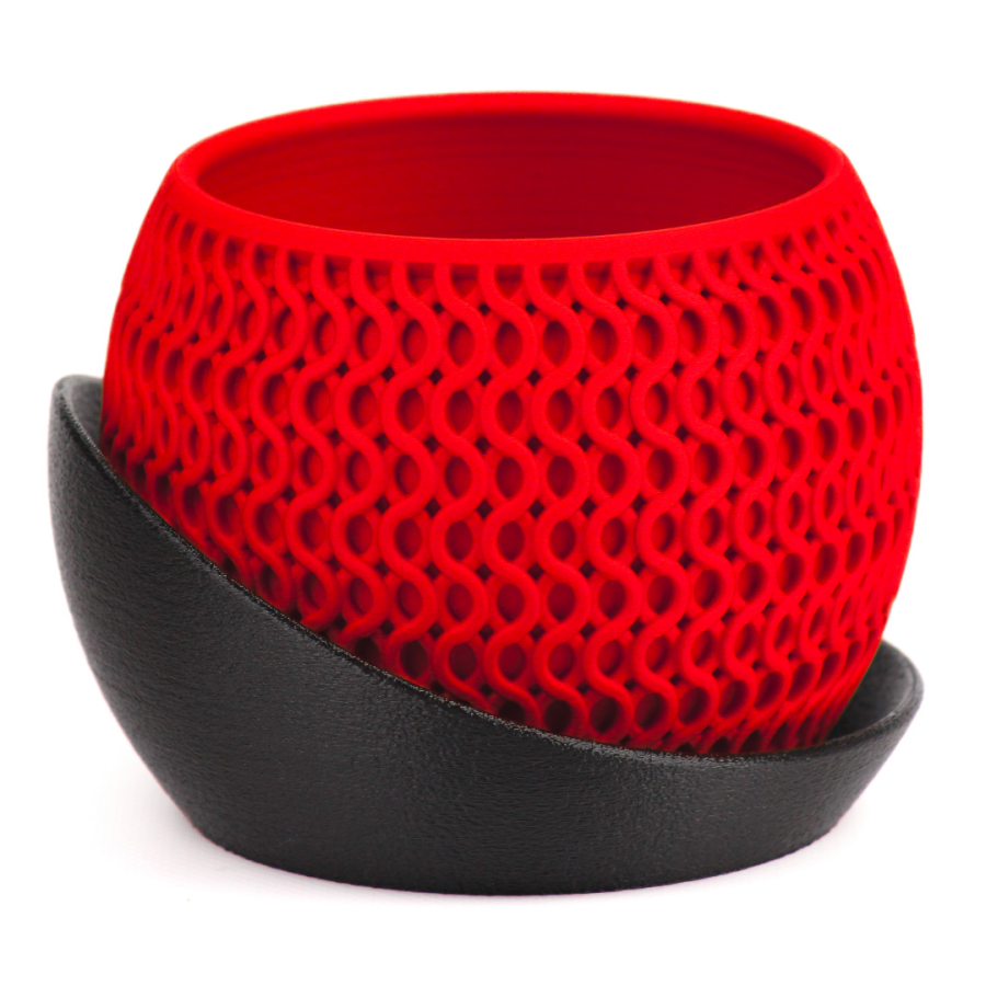 Кашпо Echo Planter (Black/Red)