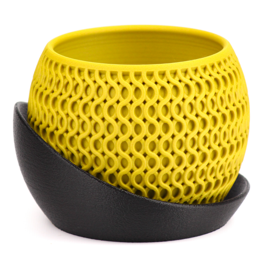 Кашпо Echo Planter (Black/Yellow)